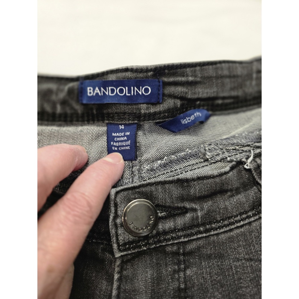 Bandolino Lisbeth Studded Ladies Jeans Charcoal Black Size14 - Picture 3 of 6